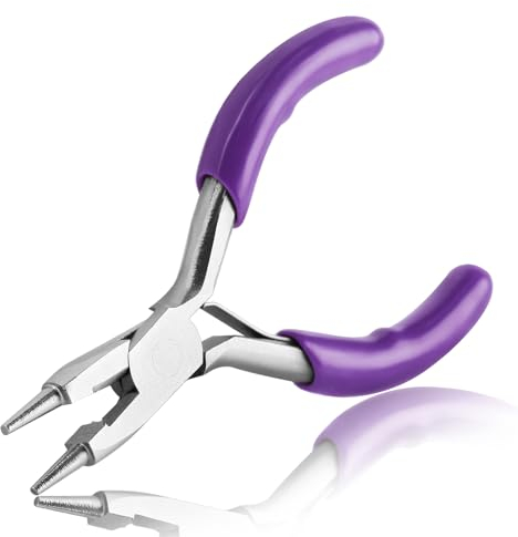 SPEEDWOX 3 Inch Mini Pliers - Round Nose, Cutter, Wire Bending, Looper, Ring Bending, Wire Looping Pliers for Jewelry Making