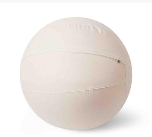 BXYWMDGB 55/65/75Cm Yoga Ball Abdeckung, Anti Kratzer, Gymnastikball Abdeckung, Faltbar Sitzbälle Stoff Bezug, Leichte Yoga Ball Abdeckung Für Schwangerschaft Fitness Yoga-Grau,55cm
