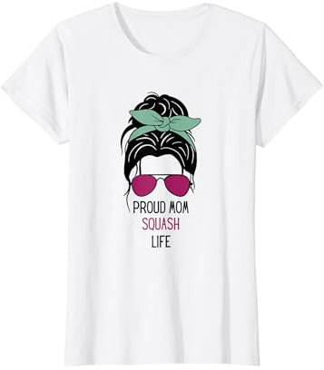 Squash Mom Outfit Squash Design und Geschenk Muttertag T-Shirt