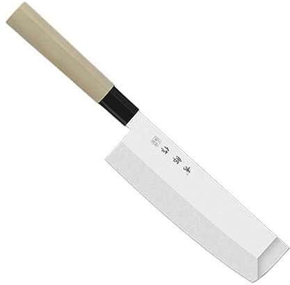 LIUJOU Couteau Sashimi japonais 5CR15 en acier inoxydable Deba Sushi Chef couteau de cuisine for trancher le saumon et le poisson, couperet à tête