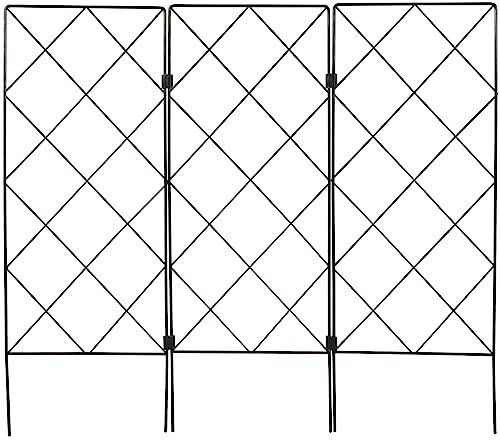 DOITOOL Climbing Vine Stand, Garden Trellis For Climbing Plants, Metal Wire Lattice Fence, Foldable Plants Support, Flower Climbing Stand for Ivy Cucumber Rose Tomato