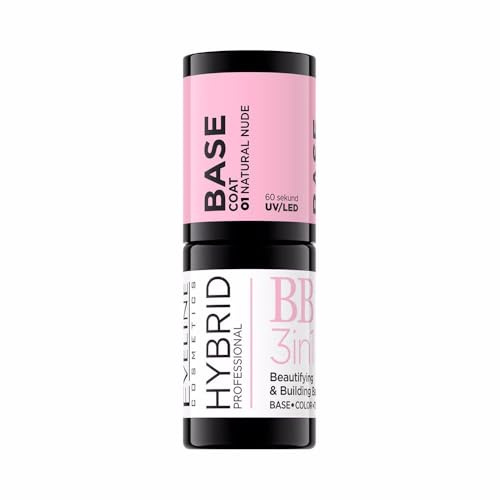 Eveline Cosmetics Hybrid Professional Nagelverstärkender Unterlack - Nr. 05 Bisquit - Schützende & Stärkende Formel - Perfekt für Beschädigte Nägel - Erhältlich in 5 Nuancen