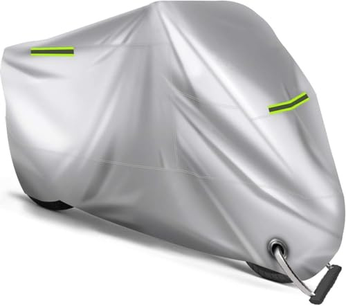 PUBIBD Housse Moto pour BMW CE 02 Scooter 2024, Garage Moto Anti-Poussière/Pluie/Vent/UV Extérieur Bâche Protection Moto, Moto Couverture avec Bandes Réfléchissantes