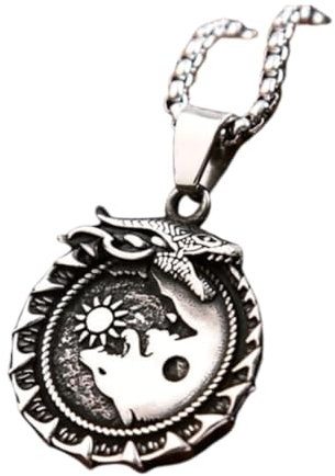 Sopodbacker Während Halskette Ketten Schmuck Herren Frauen Anhänger Necklacevintage Nordic Wikinger Anhänger Halskette Männer Sonne Und Mond Amulett Halsketten Nochain