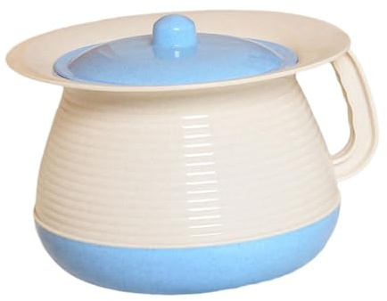 Sharplace Spittoon Potty Urinal Pot Easy Clean Multipurpose Portable with Lid Chamber Pot for Bathroom Indoor Bedroom Men Woman, Blue