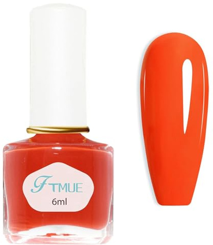 Orange Nail Polish - Quick Drying Nail Varnish - Pumpkin Orange Nail Polish - Super Shine Bright Long Lasting Chip Resistant Nail Paint - Nail Art Polish For Women Girls Nail DIY - No UV Needed