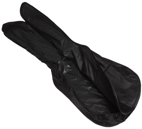 FRCOLOR Gitarrentasche für Akustikgitarre 38-Zoll 600D Oxford Seitenschlitz Reißverschluss Fronttasche Schwarz