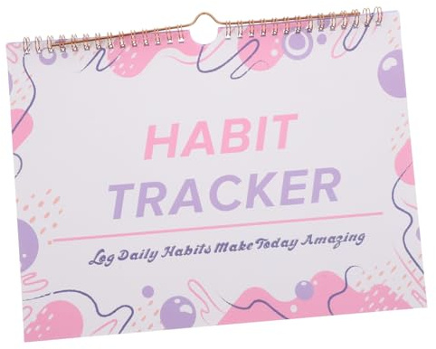 Parliky Planner Tracker Abitudini senza Data per Apprendimento Inglese e Obiettivi Diario Riutilizzabile in Sicura per Monitoraggio Quotidiano e Organizzazione Personale