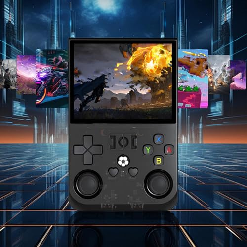 R36PRO Console de jeu portable 3 5 Écran IPS Lecteur Open Source Batterie 4000 mAh Prend en charge 60 émulateurs de jeux multiples Double système Joysticks 3D Chipset puissant RK3326 Rétro Gaming
