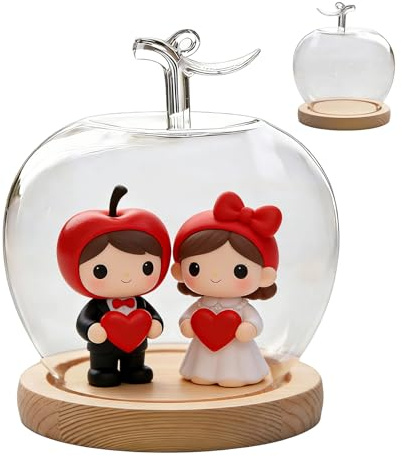 Glass Dome Display,Fruit Shape Desktop Decoration | Clear Display Dome Cover | for Collectors Home Office Retail Store Wedding Jewelry Collectibles Figures Dolls Dining Table Souvenirs