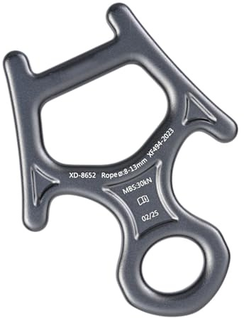 ZYKEJJDDAK Figuras 8 cuerda de rapel para descendiente de 8 anillos, equipo de descenso para trabajos seguros y eficientes en grandes altitudes