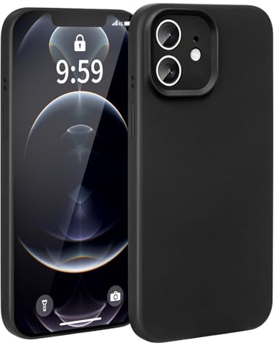 Ciciber Ttusy For iPhone 11 Case [12FT] Military Grade Drop Protection Shockproof Raised Edges Full Camera Lens Protector Slim Tough Rugged Anti-Scratch Bumper Phone Cover for iPhone 11, Black