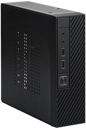 Yunmeryker Caja para Computadora ITX M06 Gabinete Mini Torre Caja de Escritorio Caja de PC Ventilada Fabricada en Acero Resistente Adecuada para Hogares Oficinas, USB 2.0