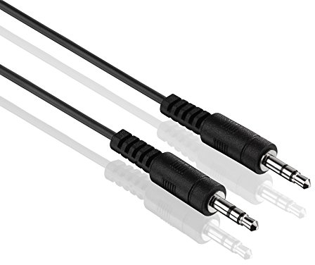 conecto CC50486 Klinkenkabel Audio Stereo Aux Verbindungskabel 3,5mm Klinke Stecker auf 3,5mm Klinke Stecker Ultraslim-Design 3,00m schwarz
