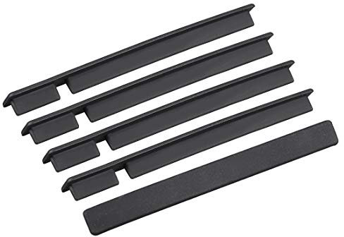 sourcing map 5 Piezas PCI Ranura Silicona Protectores Anti Polvo Tapa Cubierta 82mmx8mmx6mm Negro