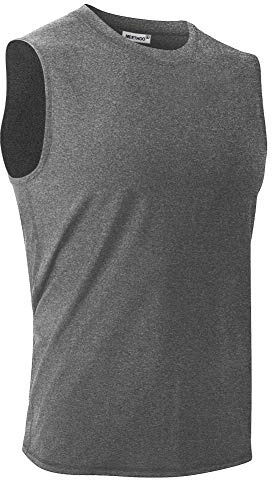 MeetHoo Herr Tank Top, Muskelskjortor Tank Shirt Ärmlös Skjorta Armpit Shirt Snabb tork Undertröja Gym Löpning för män