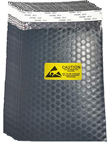 Daarcin 10pcs 6.3x8.2in/16x21cm AntiStatic Bubble Bags, Static Shielding Bag for Hard Drive SSD HDD or Sensitive Electronic Components