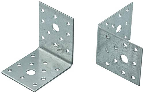 Winkelverbinder - 70 x 70 x 55 mm - 50 er Set - Feuerverzinkt - Lochwinkel ohne Sicke - Made in Germany - SC