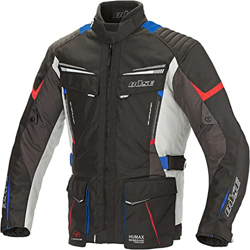 Büse Lago Pro Motorrad Textiljacke (Black/Blue/Red,6XL)