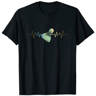 Badminton-Spieler Herzschlag T-Shirt