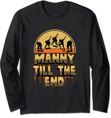 Manny Till the End Skateboard Waveboard Longboard Skater Langarmshirt