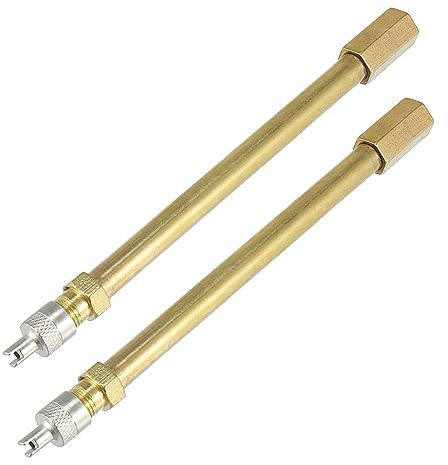 X AUTOHAUX Lot de 2 adaptateurs d'extension de Valve de Pneu de Voiture 120 mm