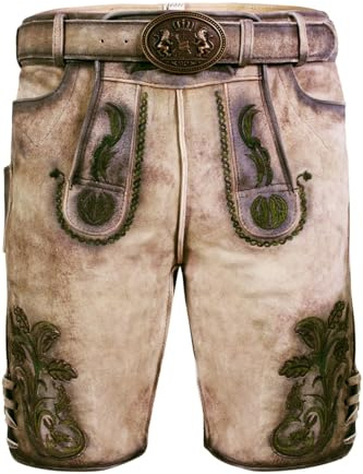 Edelnice Trachtenmode hochwertige Kurze Trachtenlederhose aus Ziegenleder Michael Gr. 52