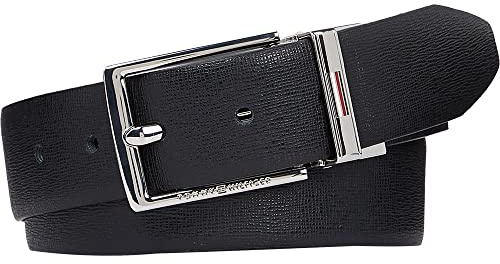 Tommy Hilfiger Leder Gürtel Business 3.5 Reversible Belt W95 Black/Space Blue schwarz dunkelblau wendbar