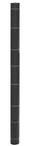 vidaXL Unkrautvlies Schwarz 1,5x25 m PP