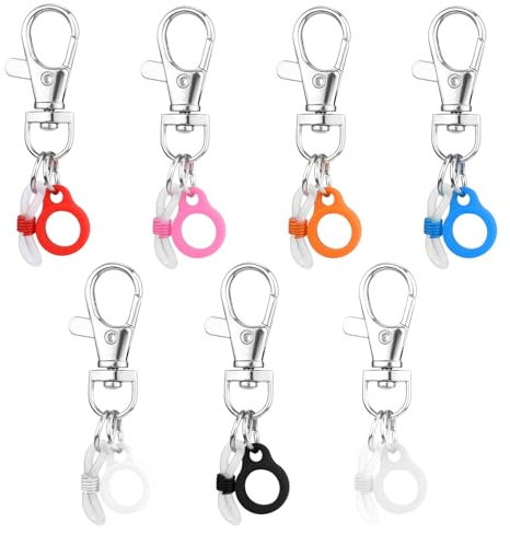 7st Badge Pen Holder Clip, Pen Clip med Lobster Spänne 7 Färger Pen Holder Badge Reel Clips Badge Pen Holdare Badge Reel Accessories Pen Silikonhållare för Överstrykningspenna Penna