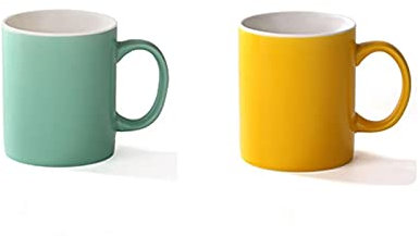 UHJKLA Kaffeefarben, Keramikanzug mit flachem Boden, leuchtend mehrfarbig, Geschenk für die Familie, Porzellan für Kaffeetassen, Teetassen