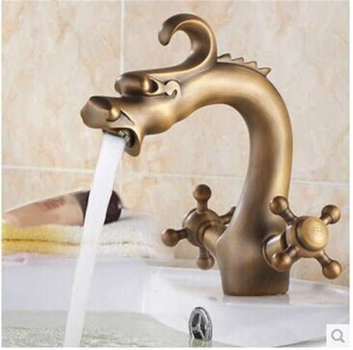 Dragon Wasserhahn Antik Waschbecken Drachen Wasserhahn Bad Bronze Wasserhahn China Dragon Wasserhahn Mischbatterie