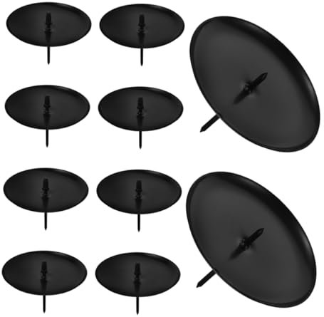 Ciieeo 10stücke Metall Kerzenhalter Für Stumpenkerzen Handgefertigt Aus Eisen Als Kerzenständer Für Hochzeiten Tischdekoration DIY-kerzenteller Kranz-kerzenteller Teelichthalter Säulenker