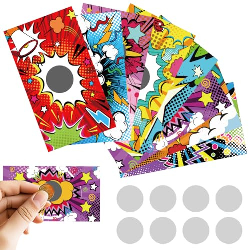 ACRNIGHEET 120 Pack Scratch Off Cards Zig Zag Make Your Own Scratch-Offs Prizes Game Cards and Stickers Teaching Motivational Scratch Off Tickets for Christmas Rewards Birthday Party Favors