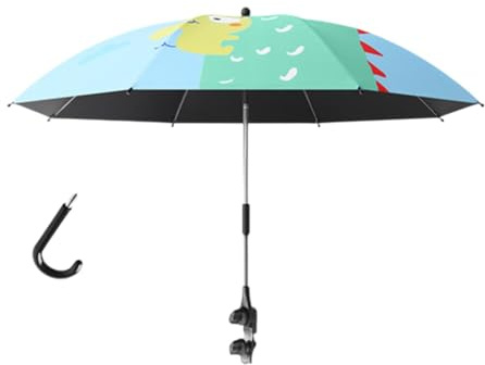 Amagogo Parapluie de Plage Parasol Parasol Universel avec Clip bébé Landau Parapluie Umbrella pour Fauteuil Roulant Golf de Plage de Plage, Crocodile Bleu
