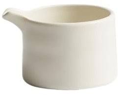 XUEQIZHENG Gravy Boat, Modern Black and White Minimalist Ceramic Seasoning Bowl for Western Steak Sauce, Perfect for Dining for Salad Dressings Milk,Warming(Matte White)