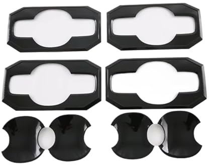 BERTGDA Maniglia for porta Coperchio ciotola Coppa cavità Trim, adatto for Toyota, Tundra XK70 2022 2023 Inserto Cattura Stampaggio Contorno Protezione per la maniglia della tazza dell'auto(Black)