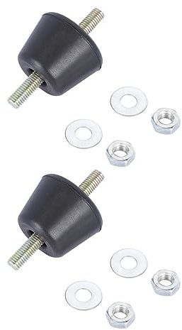 HIAKDOFT 2 Pièces Coussin Conditionneur Amortisseurs Climatiseurs Isolateur Anti-pads Anti-vibration Tapis Anti-vibration Tampon D'absorption Des Chocs Caoutchouc Noir