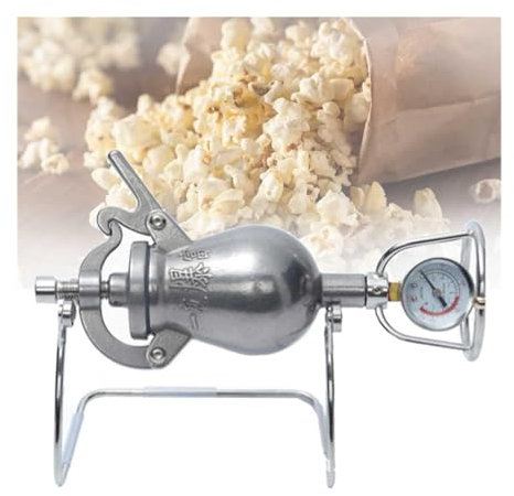 Main Popcorn Machine Home petit amplificateur de Grain en acier inoxydable Vintage Nostalgia Mini Popcorn Pops Machine à fabriquer du Popcorn à haute pression,300m