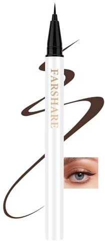 Erinde Braun eyeliner-penna med ultrafin spets, vattentät och torkarbeständig, flytande eyeliner för exakta linjer, högpigmenterad och långvarig, för kreativt utseende och exakt ögonmakeup #03