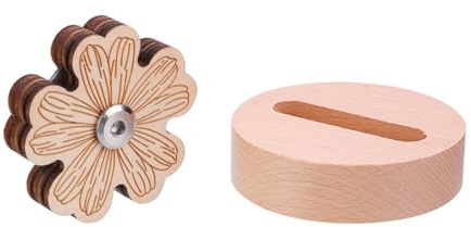 5 Cutting Positions Yarn Tool Flower Thread Cutter Wooden Tabletop Wood Tools with -Slip Stand for Sweing () Stitching Kits (A, One Size)