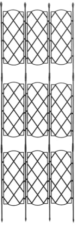 Traliccio per piante – Supporto per arrampicata da giardino, decorativo a reticolo | Recinzione per vite da esterno, pannello floreale in metallo, in legno, griglia espandibile per balcone