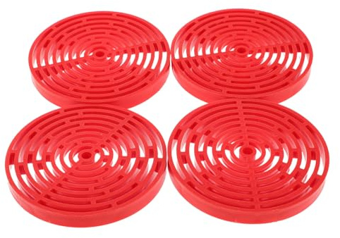 YARNOW 4pcs Aquarium Filter Separator Trays with Noise Reduction Rings Plastic Water Flow Control Plates for Fish Tank Vibration Isolation and Quiet Filtration Accessories