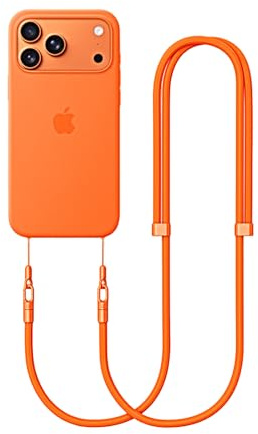 Coiwxmoi 1 Cordon Téléphone Portable Universelle avec Patch,Fil Anti-Perte,Compatible avec des Smartphones Lanyard, pour Femmes et Filles -Orange