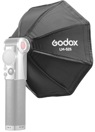 Aumotop LM-S25 Mini Octagonal Softbox Diffuser för Lux Master Flash, Bärbart och Mångsidigt Belysningstillbehör för Fotografer på Språng