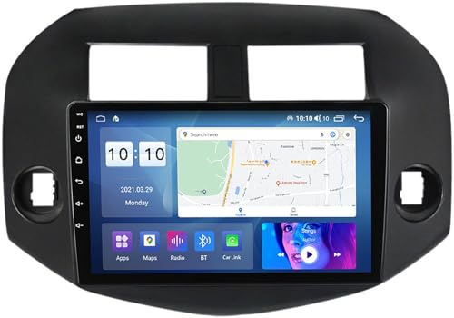 Autoradio Android 12 per Toyota RAV4 2005-2013, lettore video multimediale da 9 con navigazione GPS, ricevitore FM, Bluetooth, touchscreen e sistema satellitare.