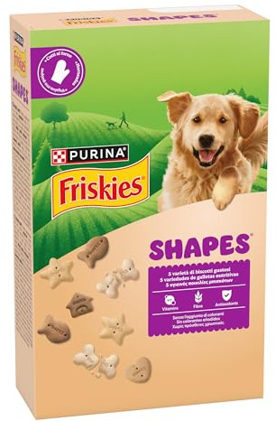 Purina Friskies Shapes, Snack, premios, Galletas para perros , 6 packs de 800g