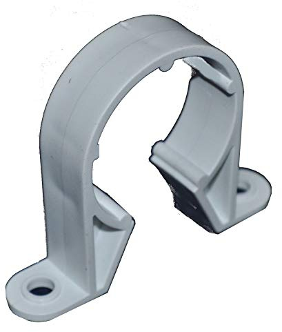 Pack of 10 - Solvent Weld 32mm Waste Pipe Clip - White