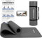 MSPORTS Gymnastikmatte Premium inkl. Tragegurt + Übungsposter + Workout App I Hautfreundliche Fitnessmatte 190 x 60 x 1,5 cm - Anthrazit - Phthalatfreie Yogamatte