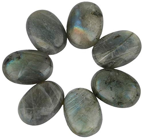 Nupuyai 5 Stk. Edelstein Cabochon flache Oval Steine für Schmuckherstellung | Kleine Cabochon Flachrücken Schmucksteine für Anhänger, Ketten, Ringe, Haarschmuck, Makramee Bastelperlen